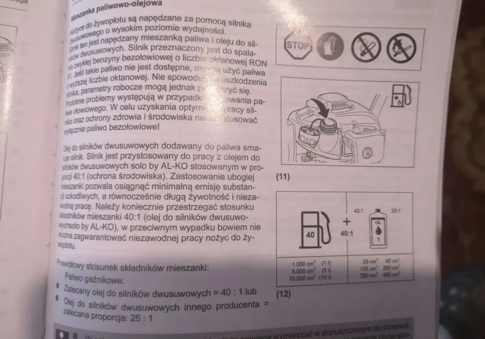 Mieszanka do kosy spalinowej - Poznaj proporcje i uniknij awarii