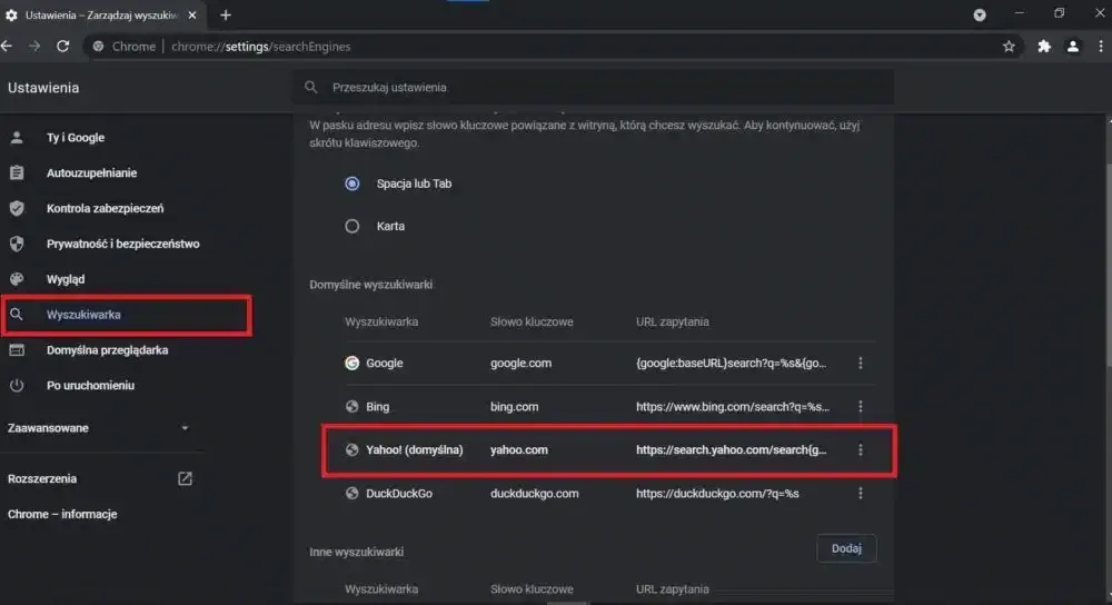 Jak usunąć Yahoo z przeglądarki Chrome i przywrócić domyślne ustawienia