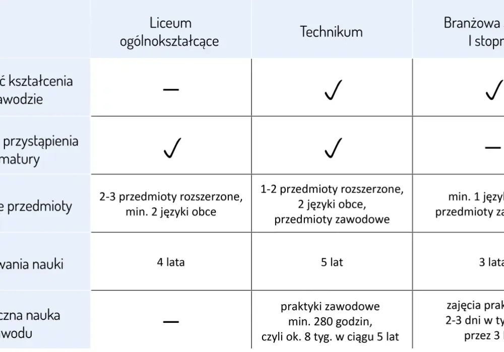 Wykształcenie średnie branżowe - Matura i zawód w 5 lat?