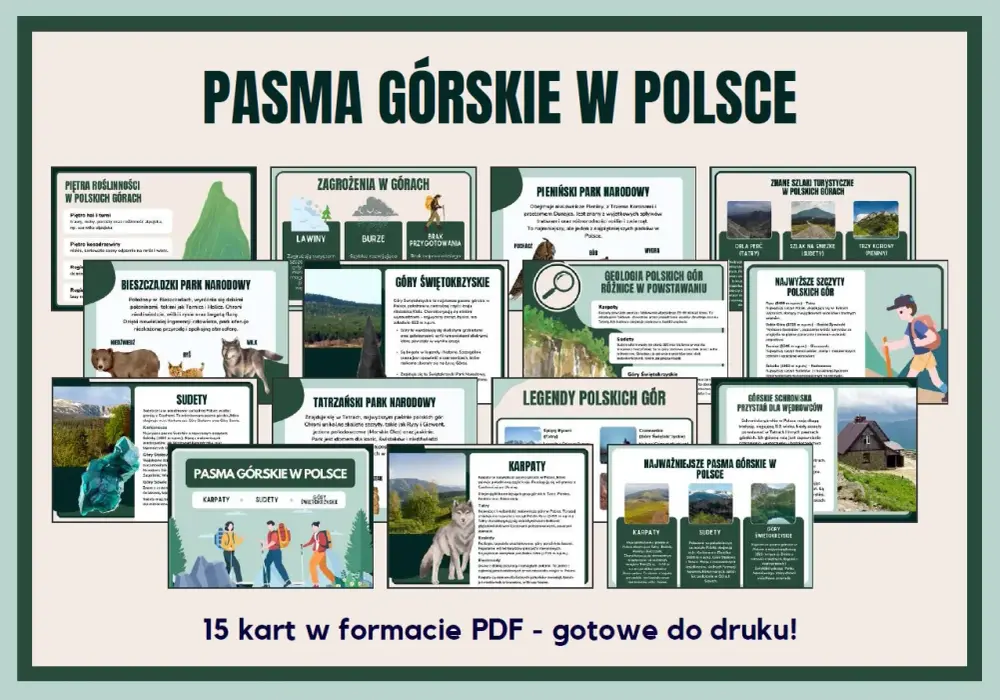 Mapa pasm górskich Polski dla dzieci - Jak uczyć bez wkuwania?