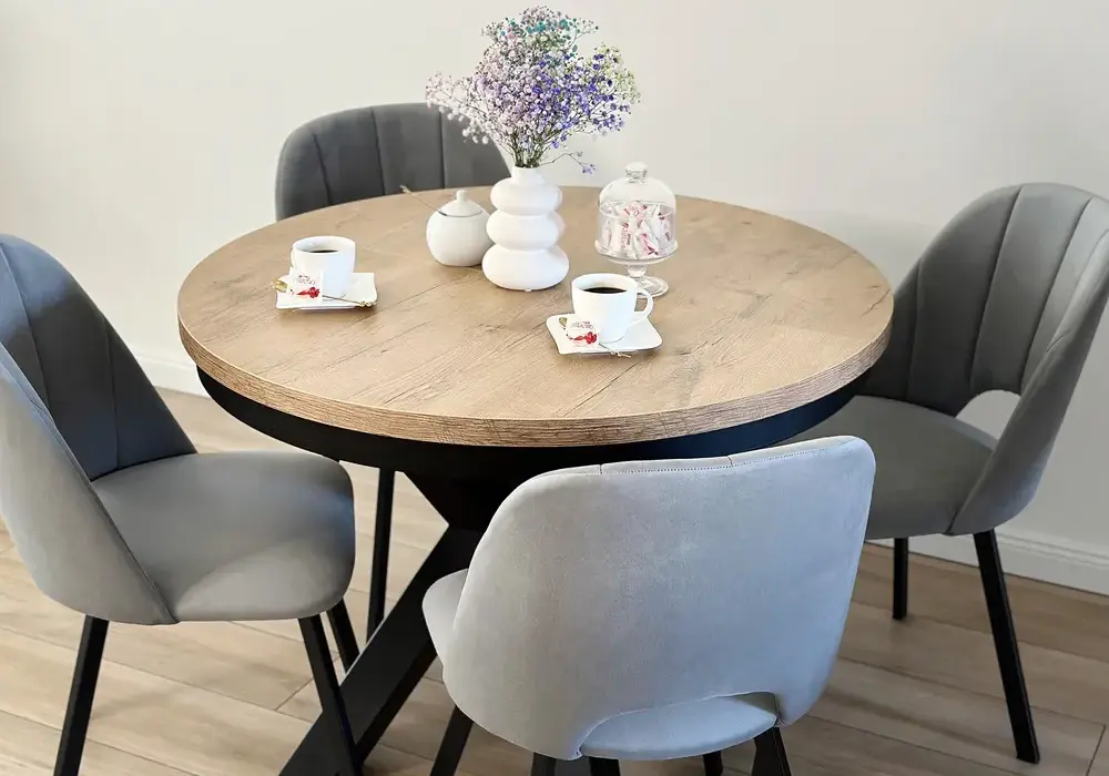  Stół loft okrągły rozkładany - stylowy mebel do salonu w Twoim mieszkaniu | Idealny na każdą okazję
