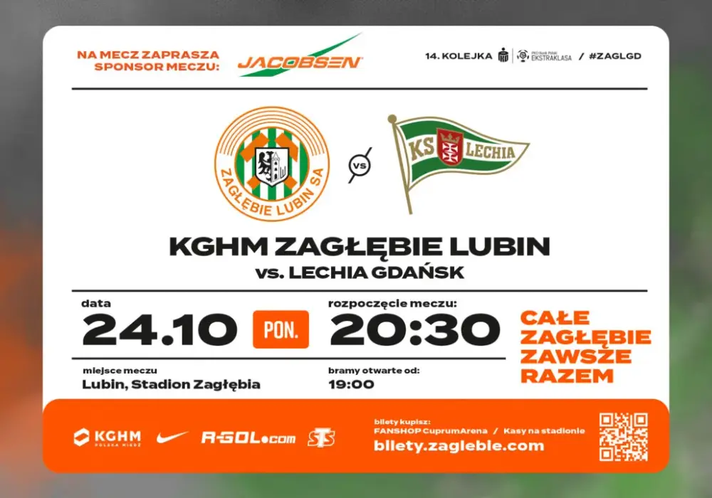 Lechia Gdańsk kontra Zagłębie Lubin - szczegóły spotkania
