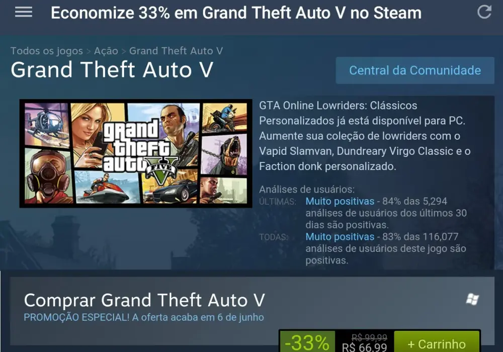 Ile kosztuje GTA 5 na Steam? Sprawdź aktualną cenę i najlepsze oferty!
