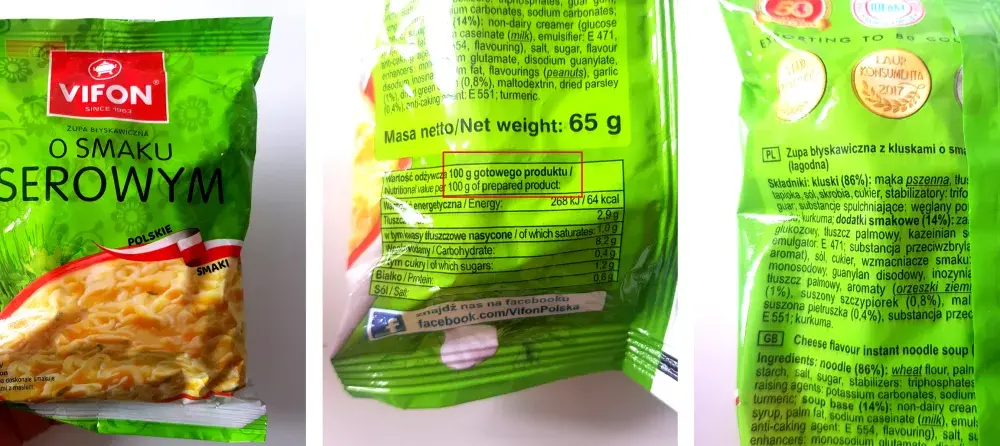 Ile kcal ma zupka chińska Vifon? Kaloryczność i wartości odżywcze.