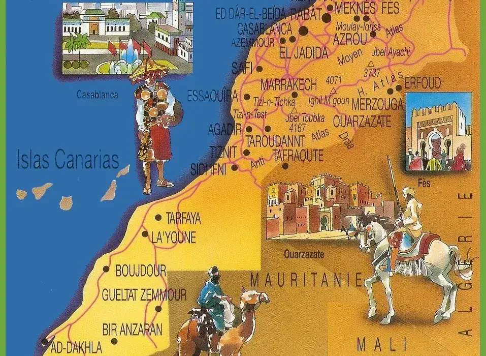 Mapa atrakcji w Maroku: odkryj najpiękniejsze miejsca i ukryte skarby