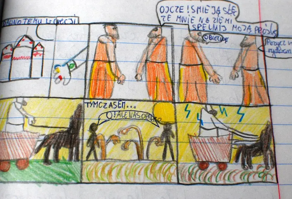 Jak zrobić komiks o Heliosie i Faetonie - inspirujący poradnik dla uczniów