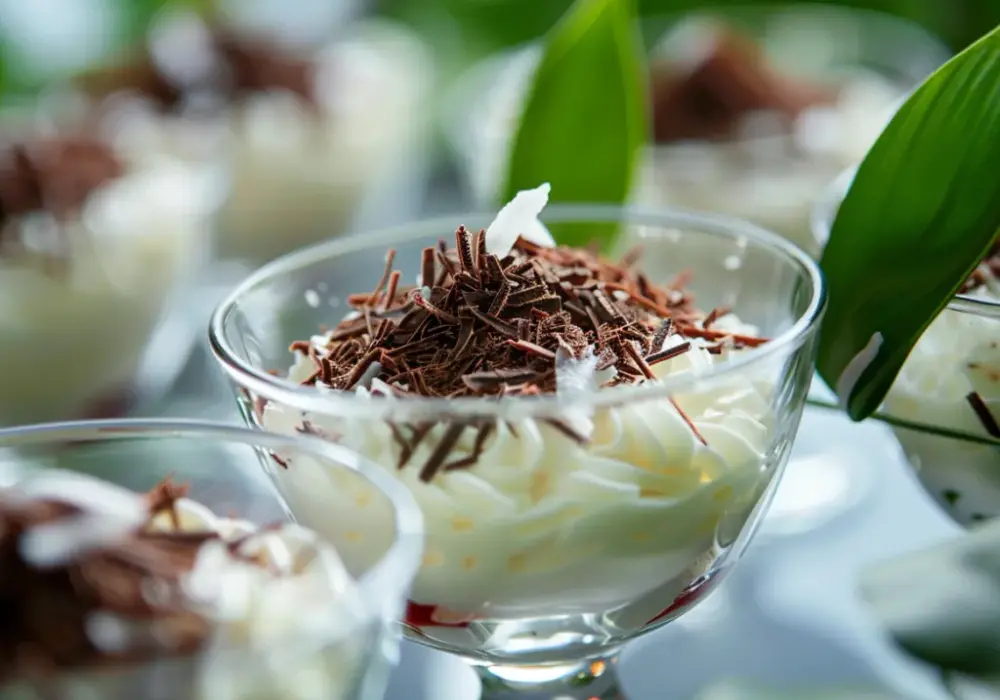 Krem kokosowy z mascarpone i białą czekoladą: Deser bez pieczenia