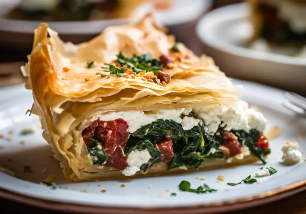 Tarta ze Szpinakiem Fetą i Suszonymi Pomidorami - Przepis