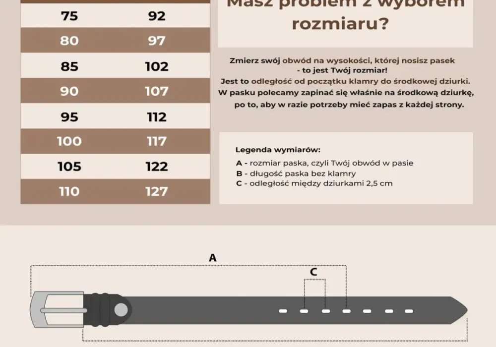 Pasek 90 cm: Jak dobrać idealny rozmiar damski? Poradnik