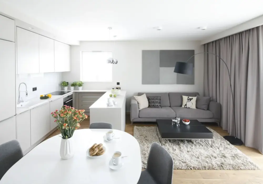Jak urządzić salon z kuchnią 25m²? 7 porad dla małej przestrzeni
