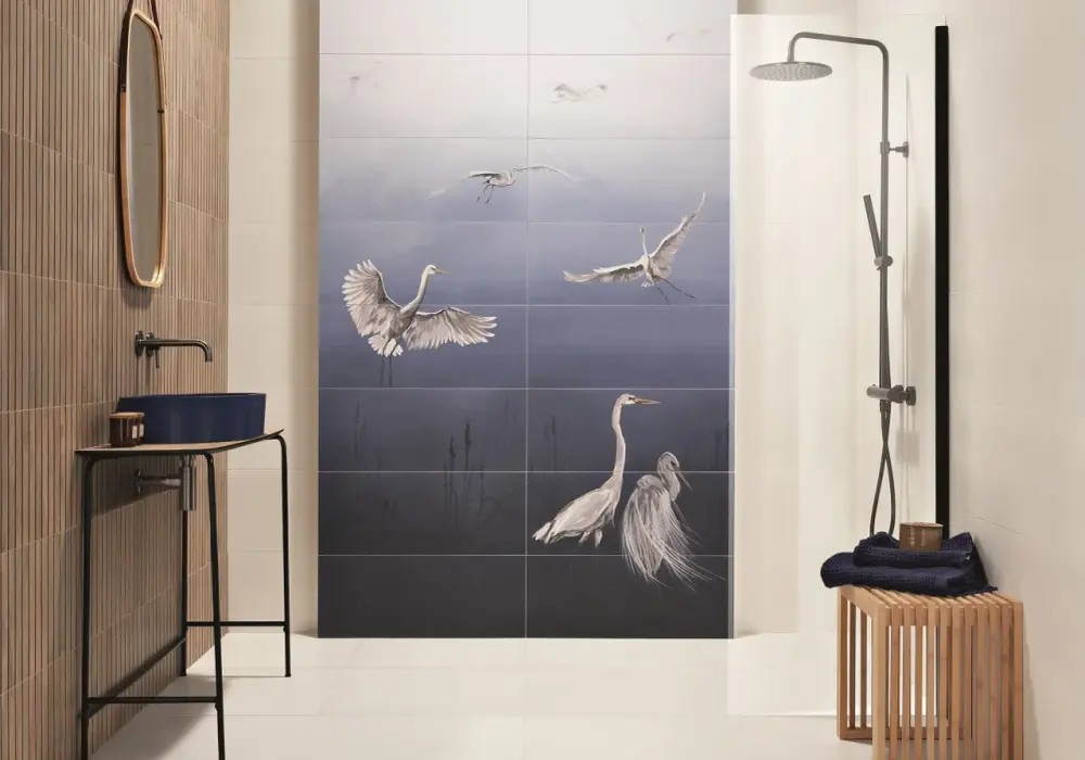 Duże płytki pod prysznic: kolekcja Heron od Grupy Tubądzin