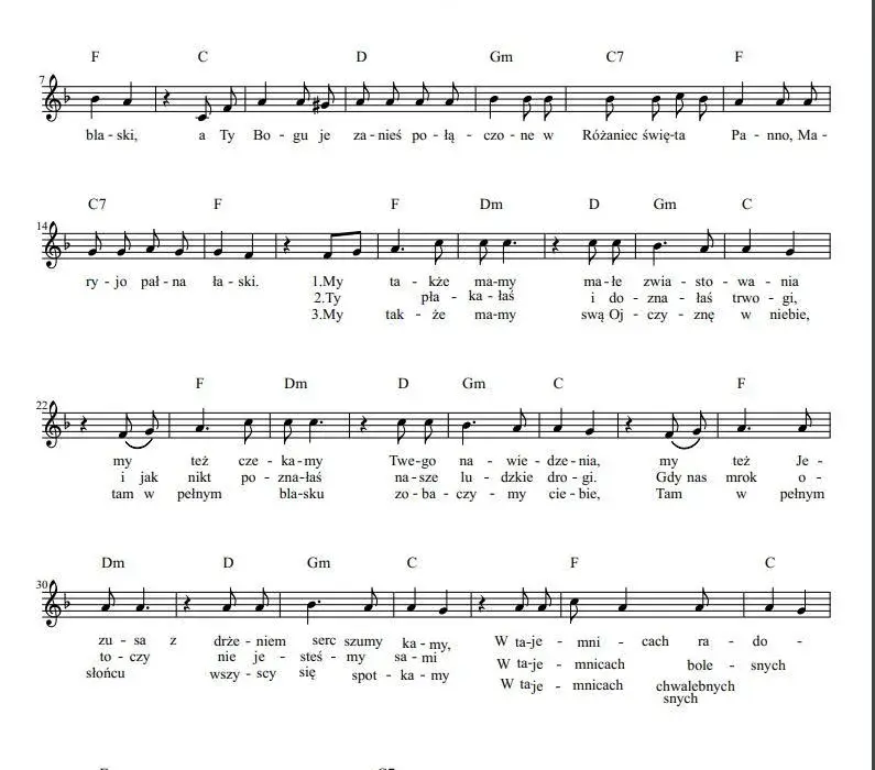 Nuty do Jak paciorki różańca – znajdź idealne wersje na liturgię