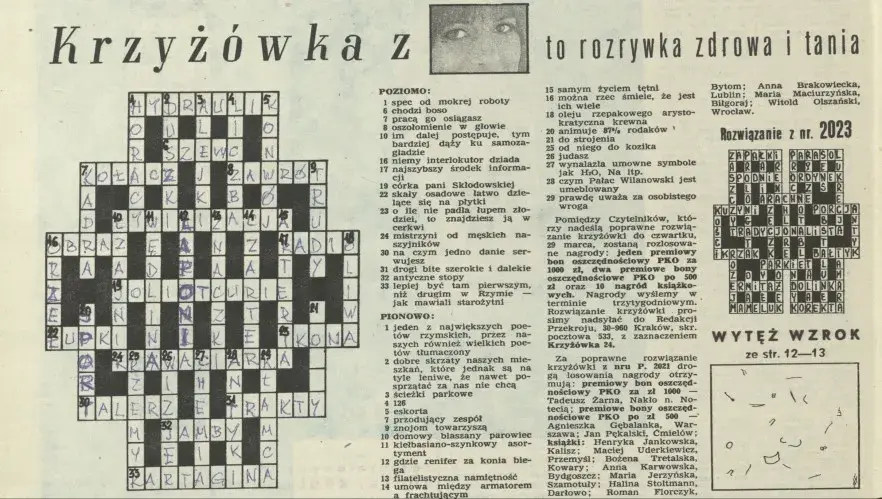 Jakie hasło kryje się pod drobnym rolnikiem w krzyżówce? Trafne odpowiedzi