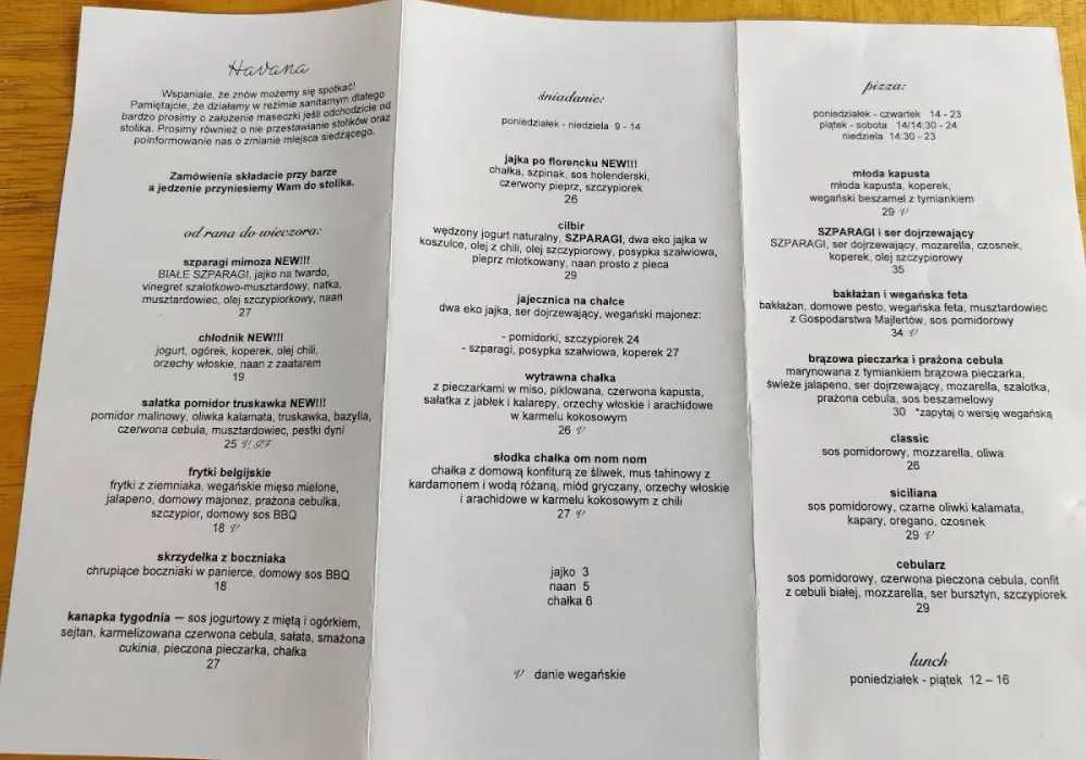 Menu w Cafe Bar Havana - poznaj pełną kartę dań kubańskiej restauracji