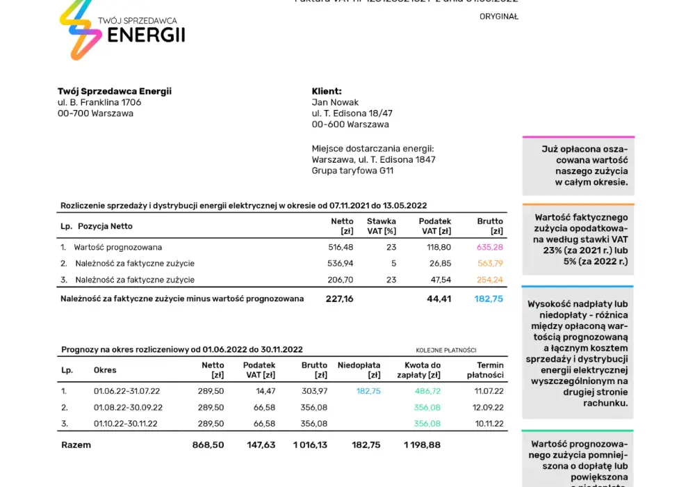 Co ile przychodzi rachunek za prąd Energa? Sprawdź, by uniknąć niespodzianek