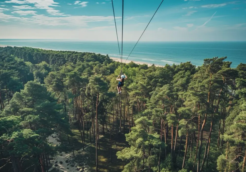 Park Linowy Stegna: adrenalina i przygoda wśród nadmorskich lasów