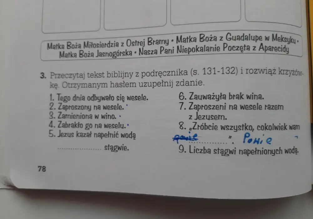 Odpowiedzi do ćwiczeń z podręcznika szczęśliwi którzy odkrywają piękno