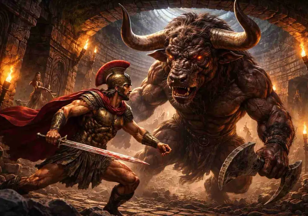 Minotaur i Tezeusz - kim był potwór z kreteńskiego labiryntu?
