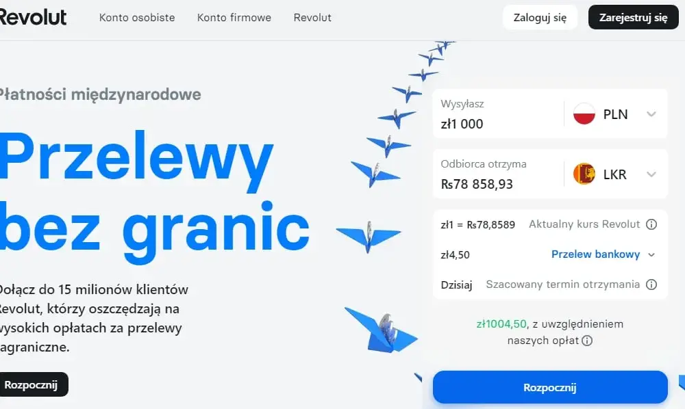 Revolut opłata za przelew i przewalutowanie 2023