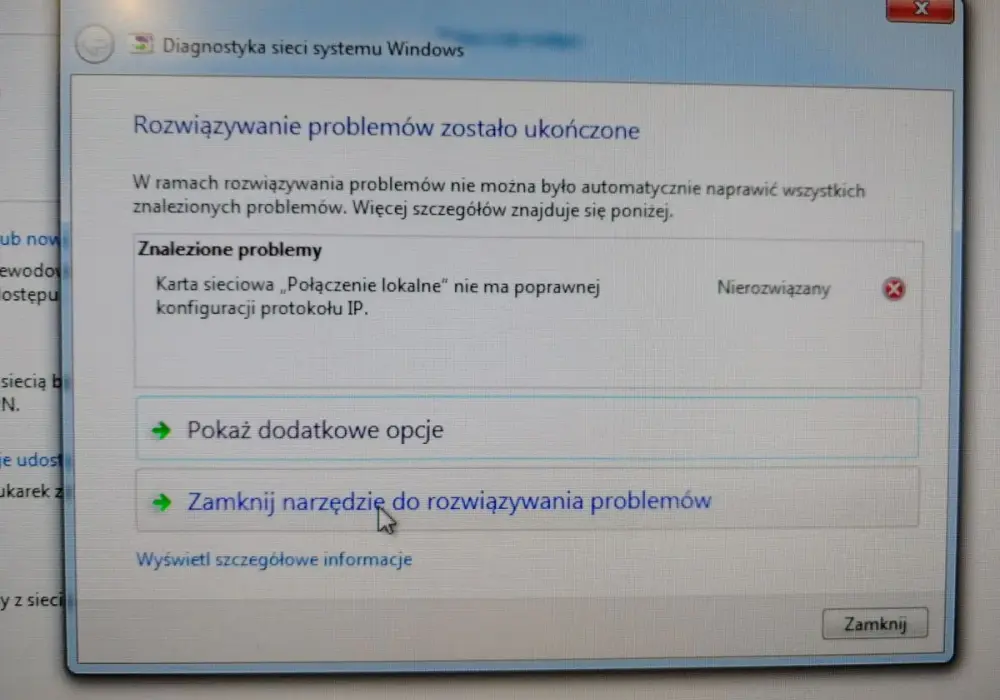 Karta sieciowa - brak poprawnej konfiguracji IP? Napraw to!