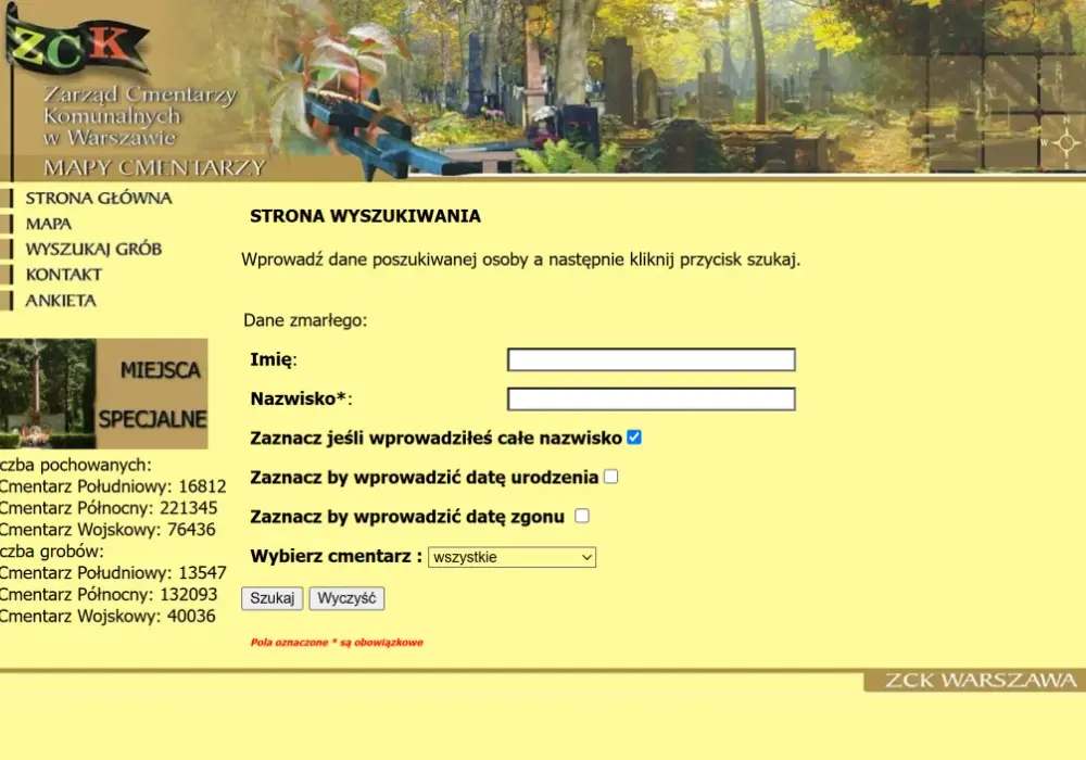 Jak znaleźć grób w Warszawie? Wyszukiwarki i porady