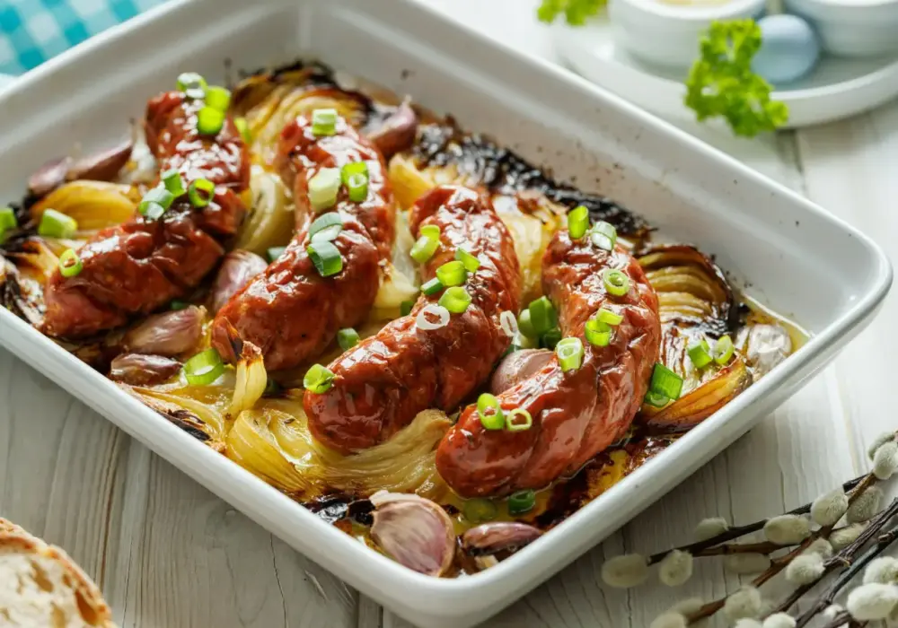 Biała kiełbasa pieczona - Soczysta i idealna za każdym razem!