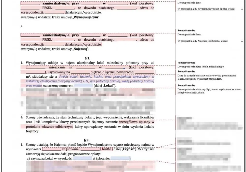 Umowa najmu okazjonalnego: Ile naprawdę zapłacisz za wynajem mieszkania?