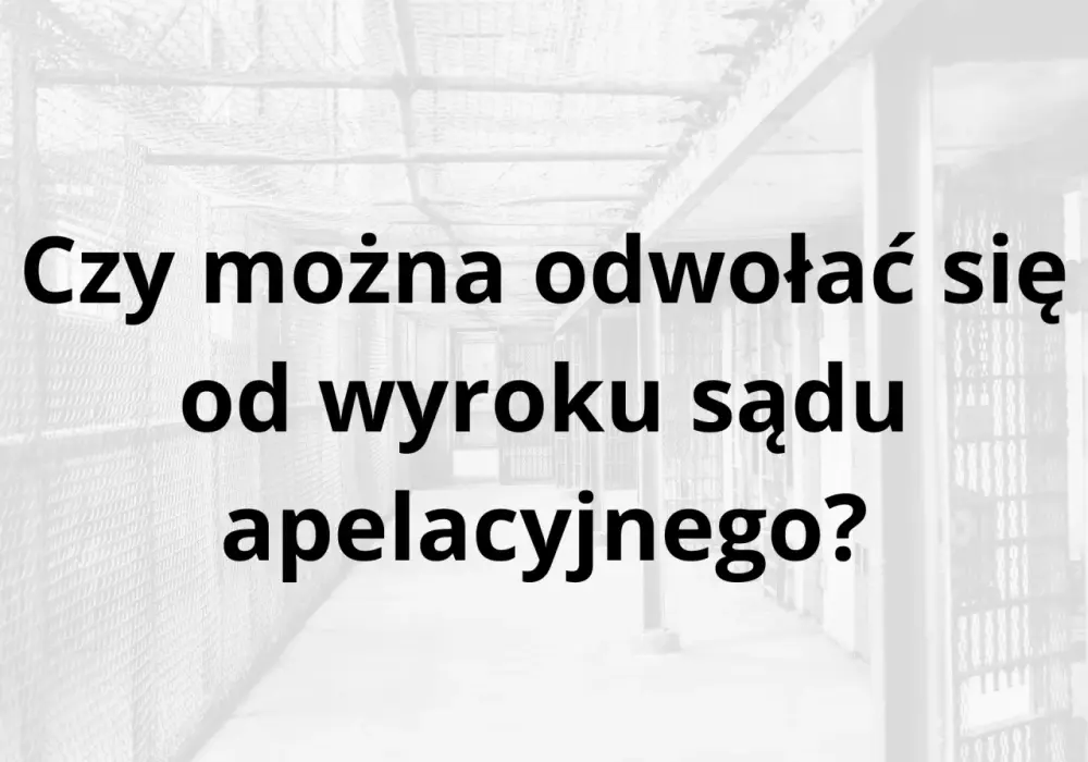 Czy po apelacji można się odwołać? Oto co musisz wiedzieć