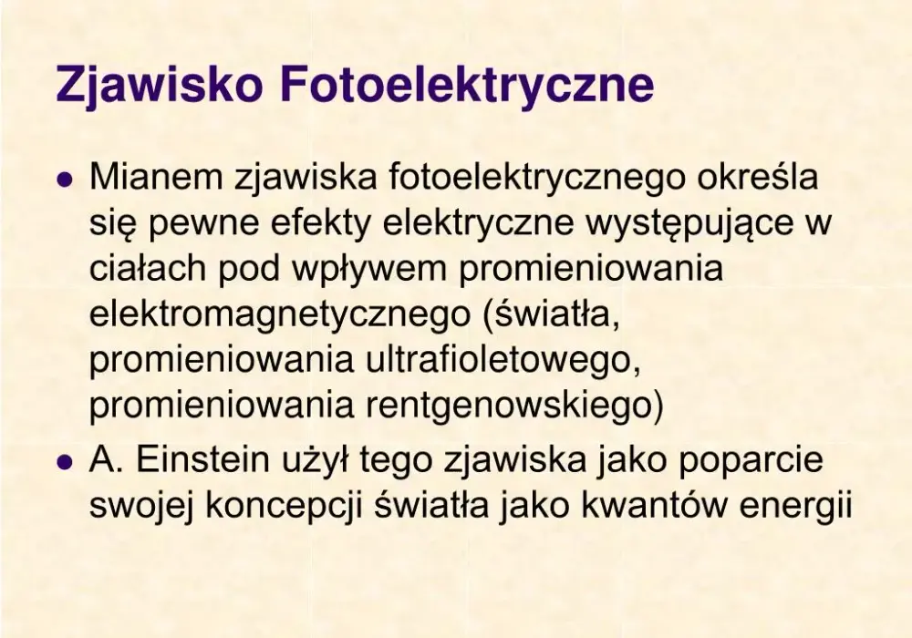 Co to jest zjawisko fotoelektryczne zewnętrzne i jego znaczenie?
