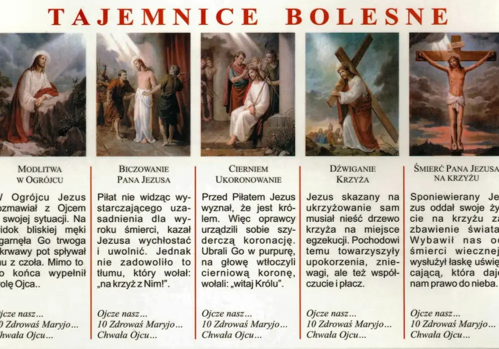 Tajemnice Bolesne: Różaniec z Biblią Pogłębiona Modlitwa