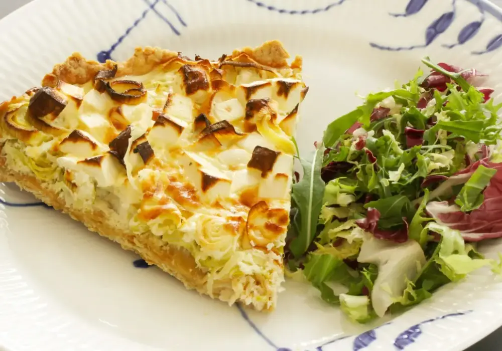 Tarta z porem - kruchy spód i kremowy farsz bez mokrego środka