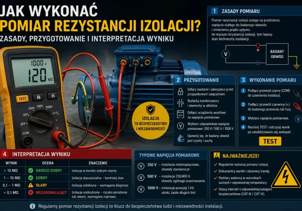 Rezystancja izolacji - Mierz poprawnie, interpretuj wyniki, uniknij awarii