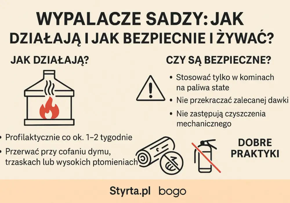 Jak bezpiecznie wypalić sadzę w kominie? Poradnik krok po kroku