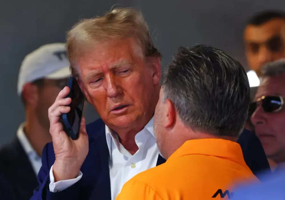 Zaskakujący powód wizyty Donalda Trumpa w McLarenie przed wyścigiem F1