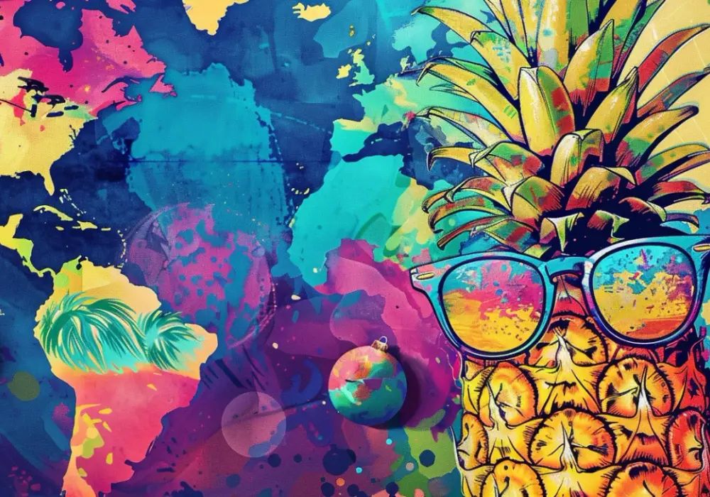 Kolorowanki na literę A - ananas, borowik, bombka, kontynenty, okulary