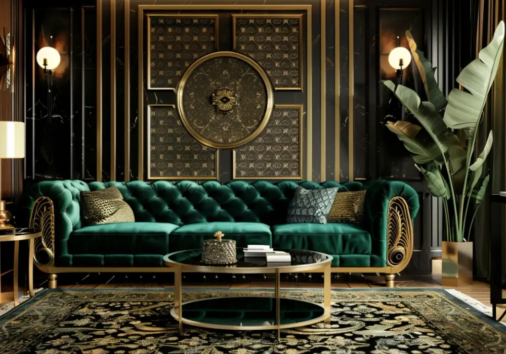 10 pomysłów na inspirujące aranżacje wnętrz w stylu Art Deco