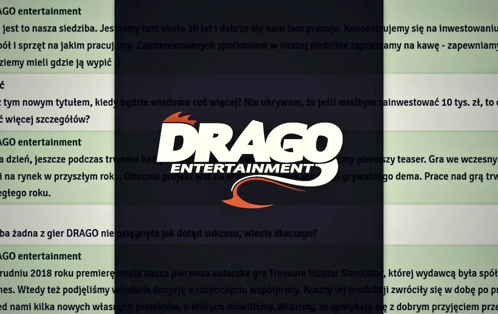 Wywiad z szefem Drago entertainment: liczą na kolejny sukces