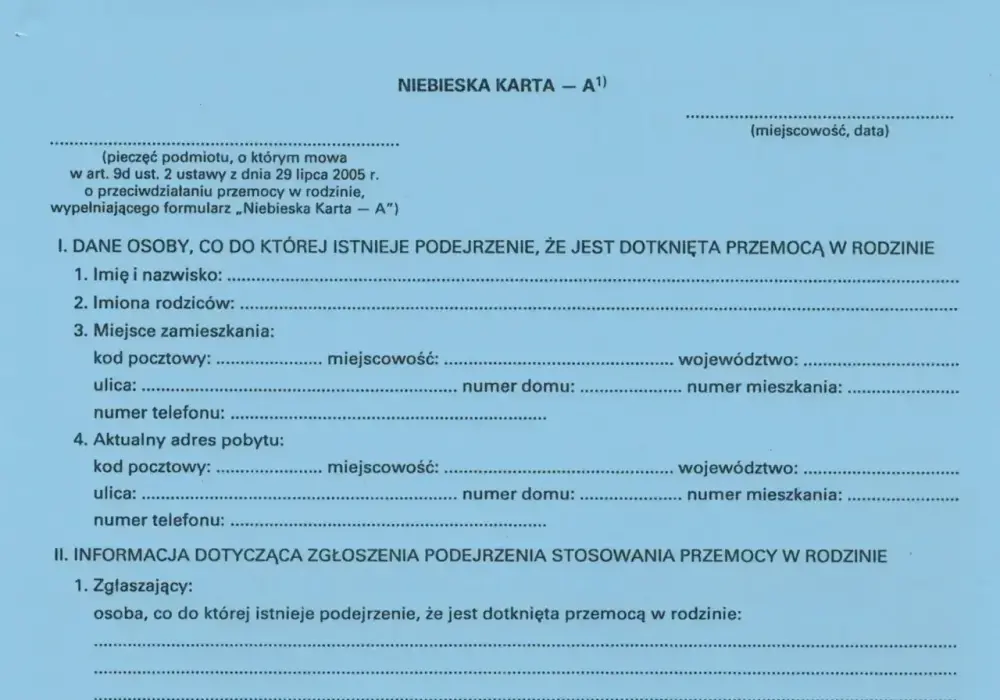 Niebieska Karta - jak działa i czy to realna ochrona?