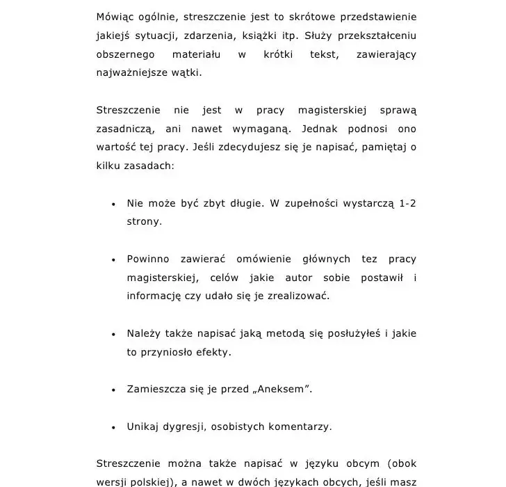 Jak napisać perfekcyjne streszczenie pracy magisterskiej bez stresu i błędów