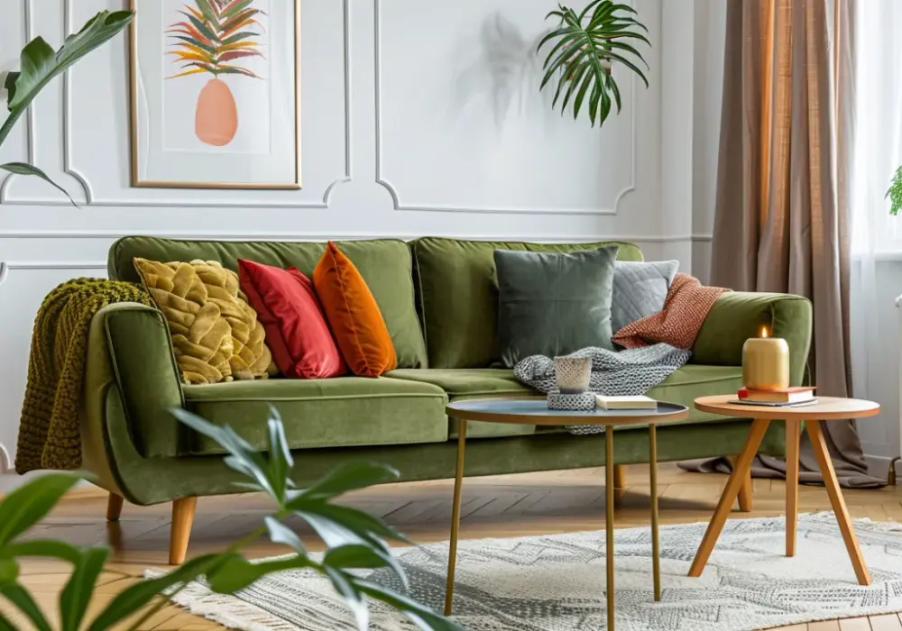 Oliwkowa sofa: Dlaczego oliwkowa sofa to hit wśród mebli do salonu?