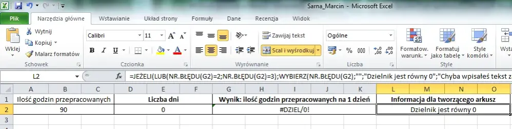 Jak w Excelu sprawdzić, czy komórka zawiera tekst bez błędów