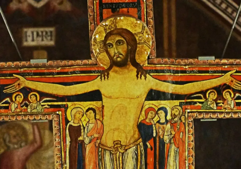 Krzyż z San Damiano - Poznaj znaczenie symboli i historię ikony