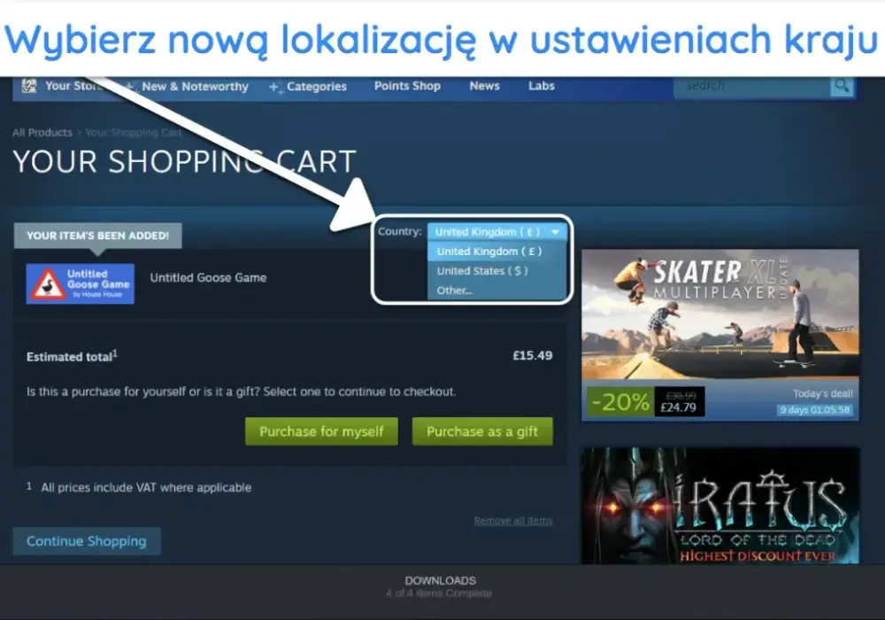 Jak kupować gry na Steam przez VPN i uniknąć blokady konta