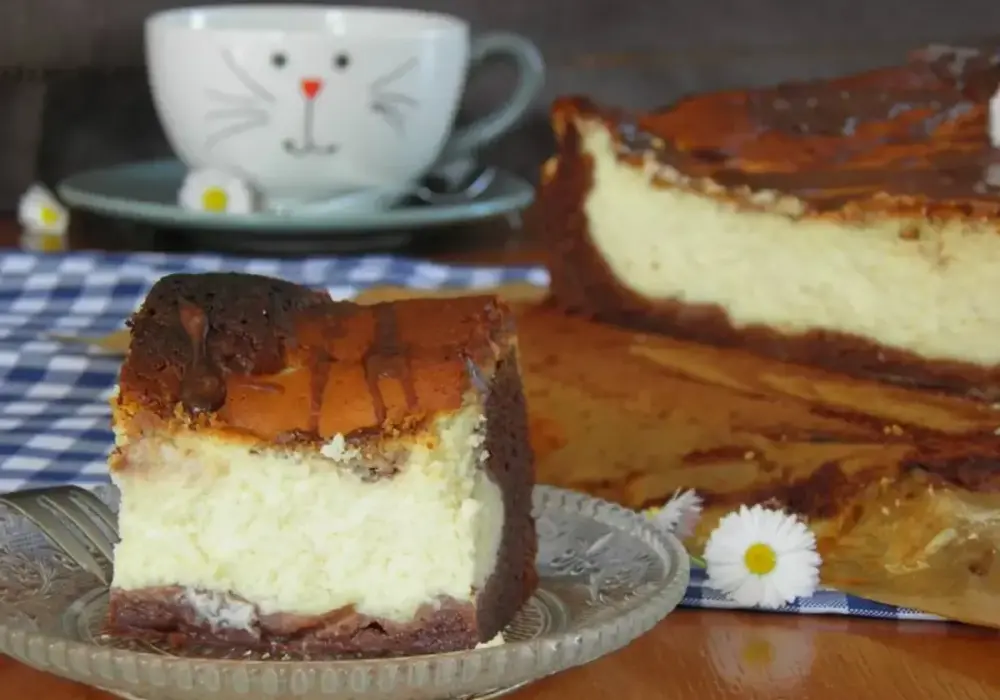 Ciasto Izaura - kakaowy spód i masa serowa bez wpadek