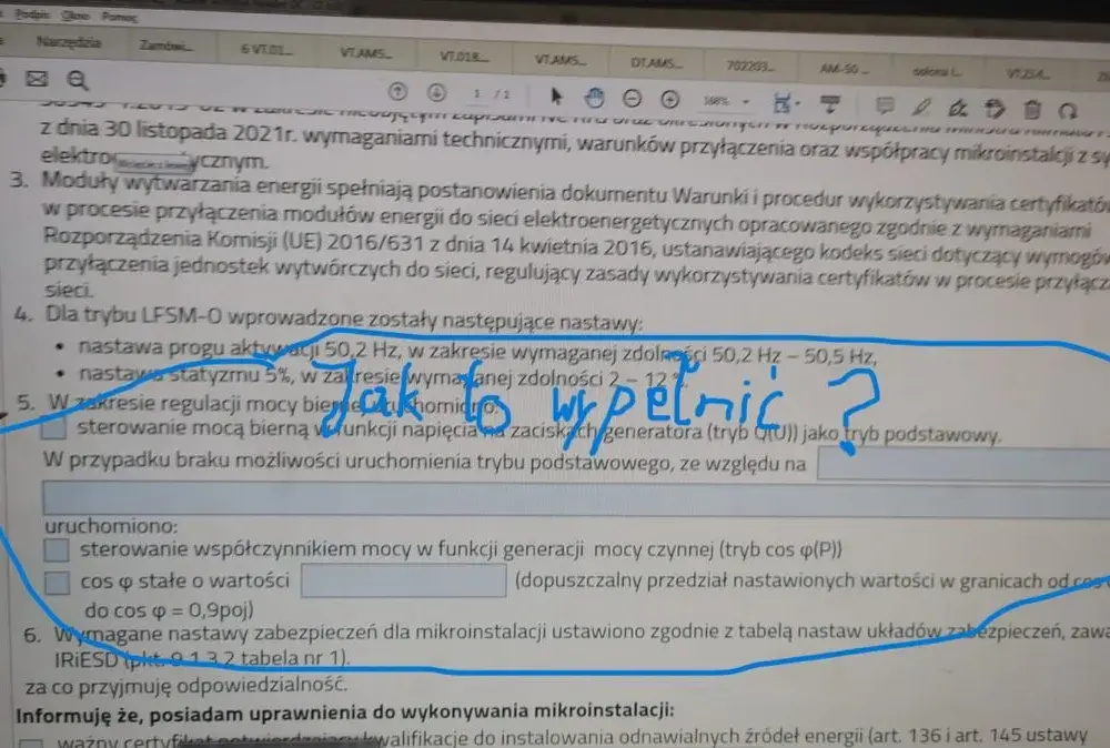 Jak poprawnie wypełnić oświadczenie instalatora mikroinstalacji TAURON?