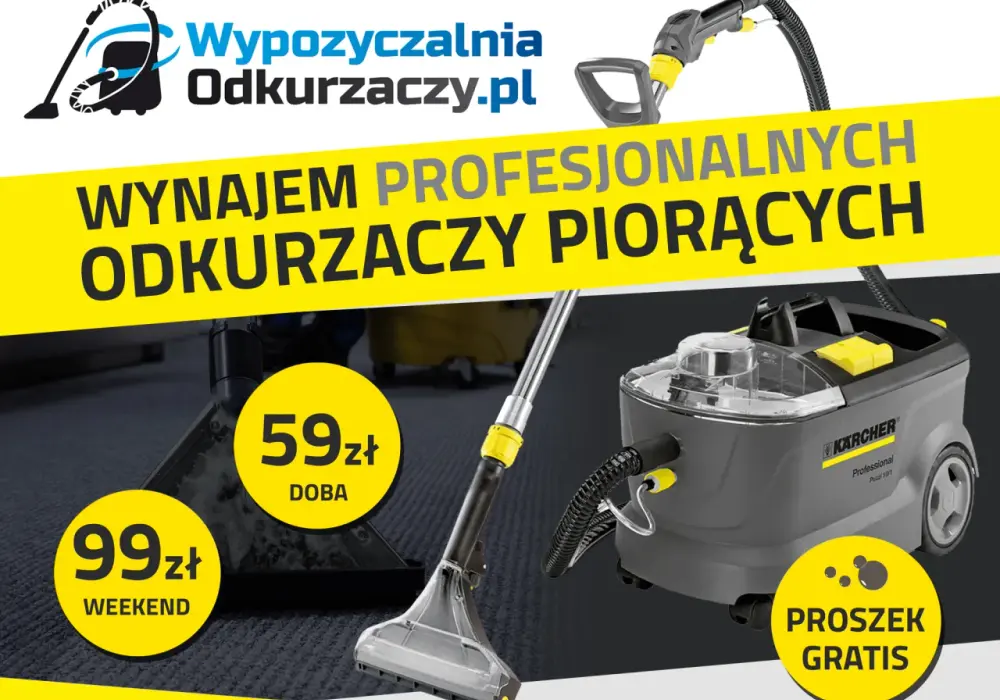Ile kosztuje wypożyczenie odkurzacza piorącego? Sprawdź ceny i oferty