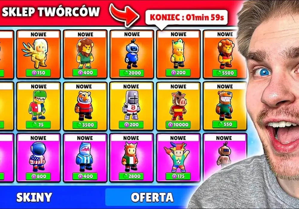 Ile skinów jest w Stumble Guys? Pełna lista i jak je zdobyć!