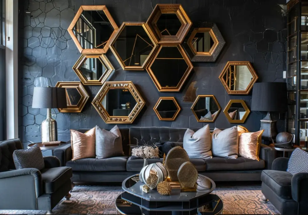 Stwórz efektowną ścianę z luster dla eleganckiego salonu - porady