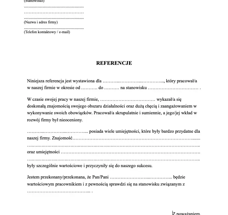 Profesjonalne referencje pracownicze: unikaj błędów i zaskocz pracodawcę
