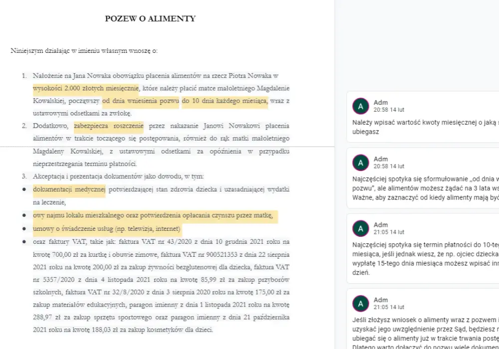 Czy pozew o alimenty można napisać ręcznie? Sprawdź ważne zasady